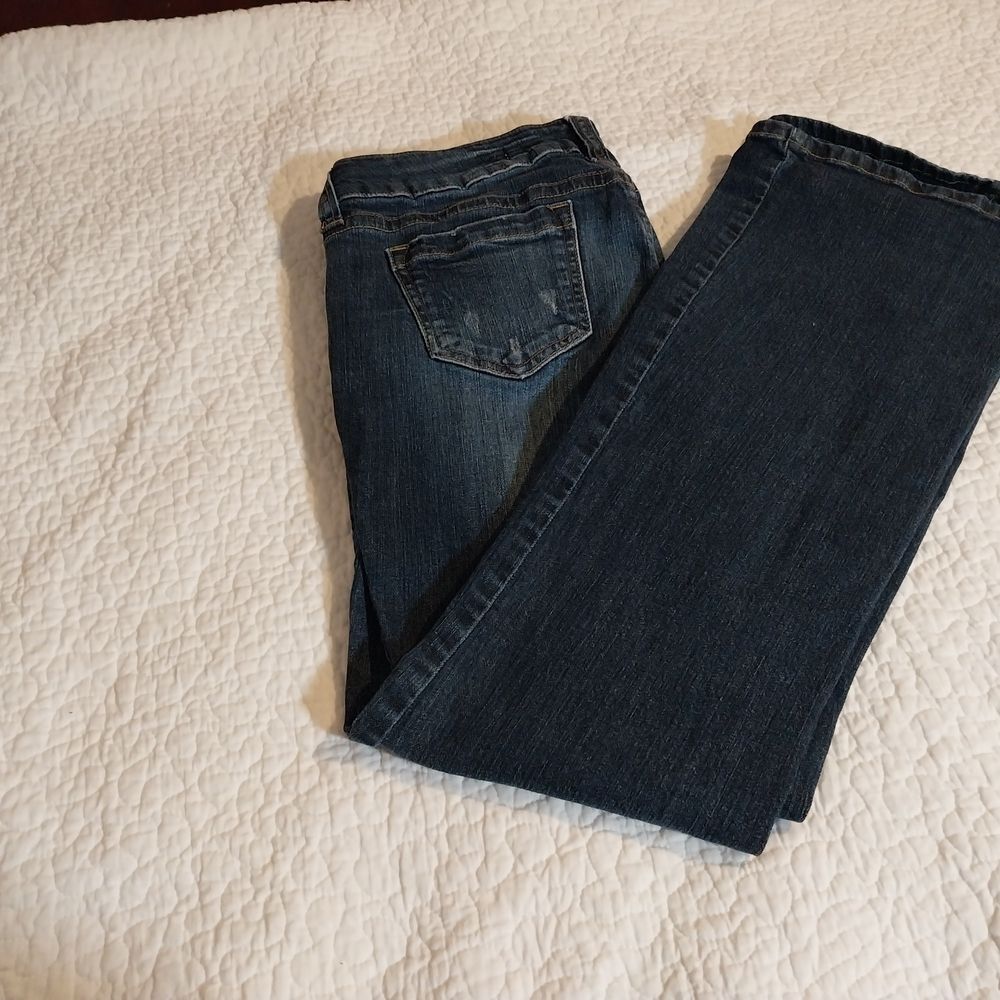 Charlote Russe Women"s Denim Blue Jeans Cotton Sz 8 Flare